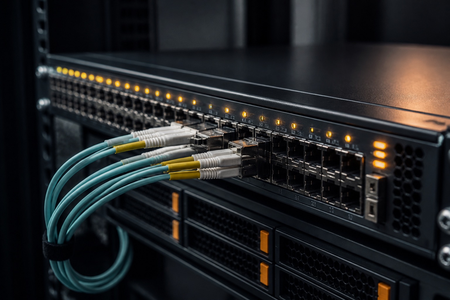Fiber bağlantılı ağ anahtarı
